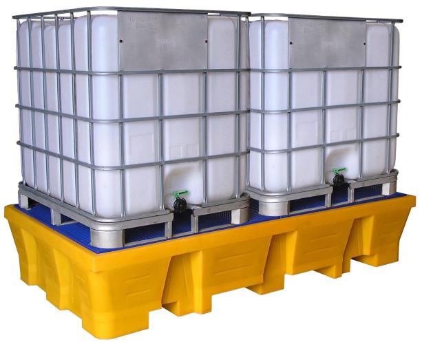 Bac de rétention pour 2 cuves IBC de 1000 L